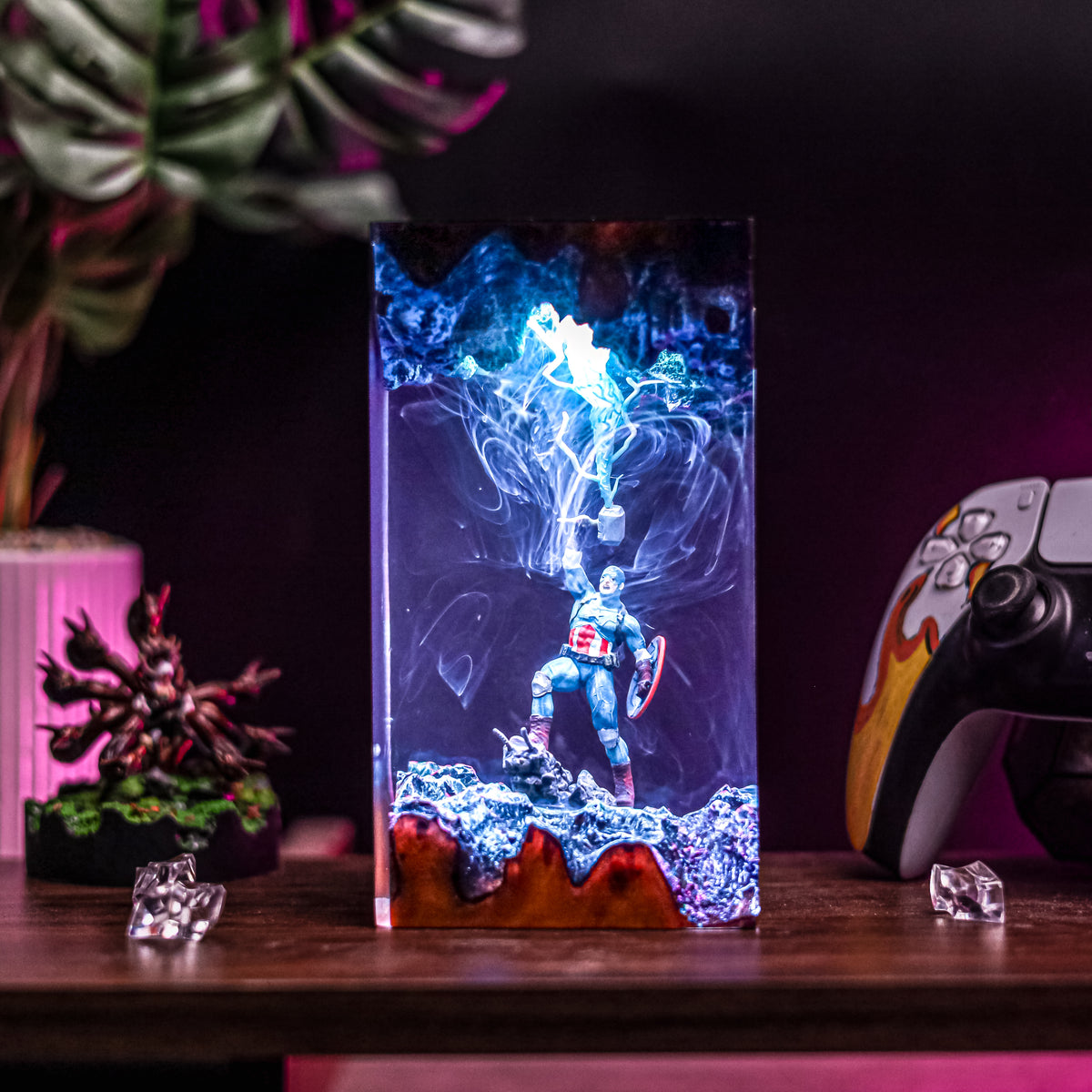 Captain America v1 Resin Lamp - Marvels Comic