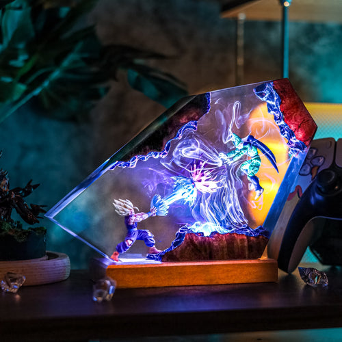 Goku vs Cell Energy Blast Resin Lamp | Dragon Ball Z