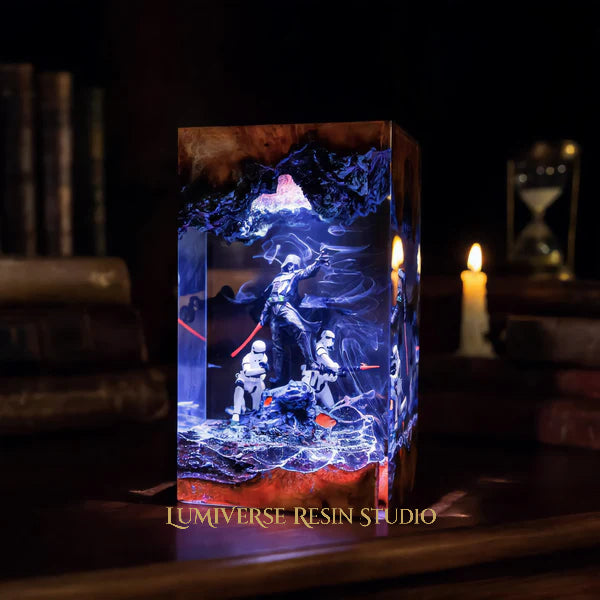 Black-Masked Lord Resin Lamp V1