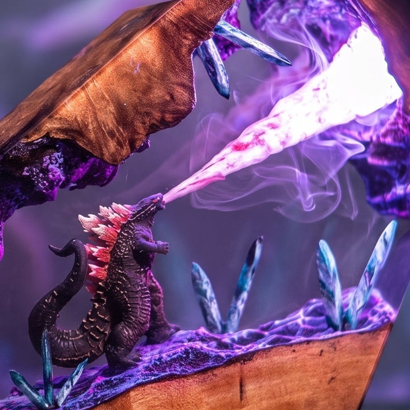 Godzilla Resin Lamp