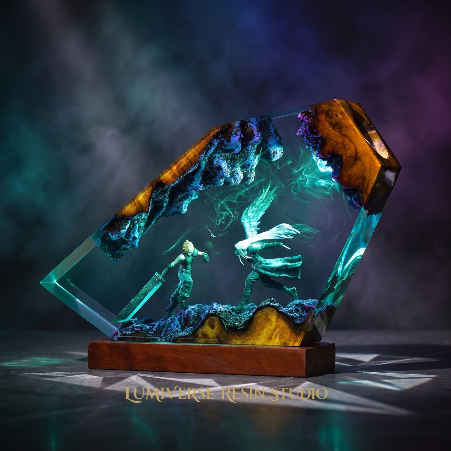 Cloud Strife x Sephiroth Resin Lamp