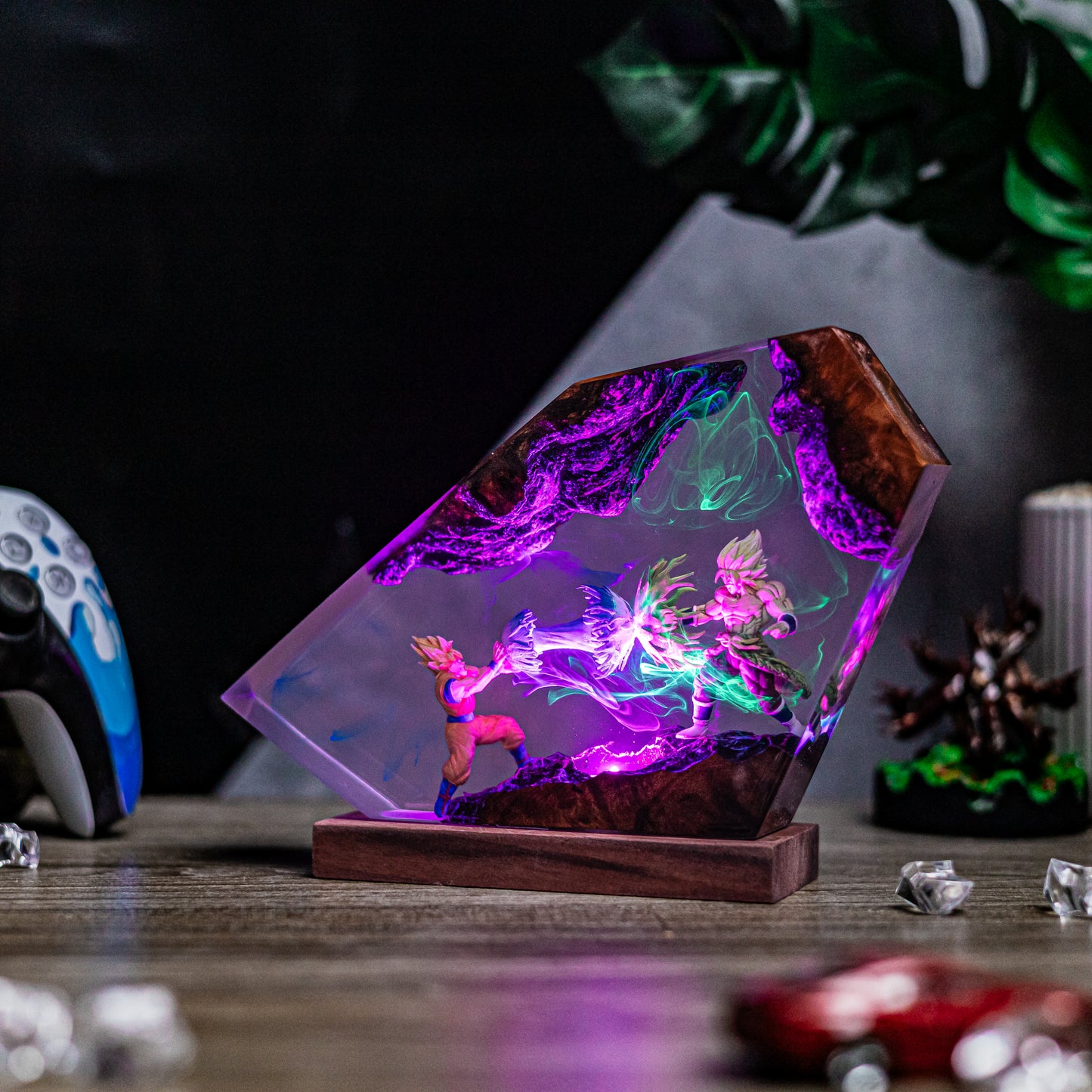 Goku Vs Broly Resin Lamp