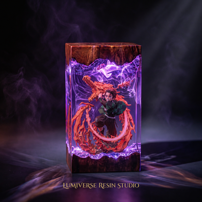 Tanjiro Resin Lamp V1 - Demon Slayer
