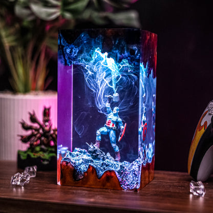 Captain America v1 Resin Lamp - Marvels Comic