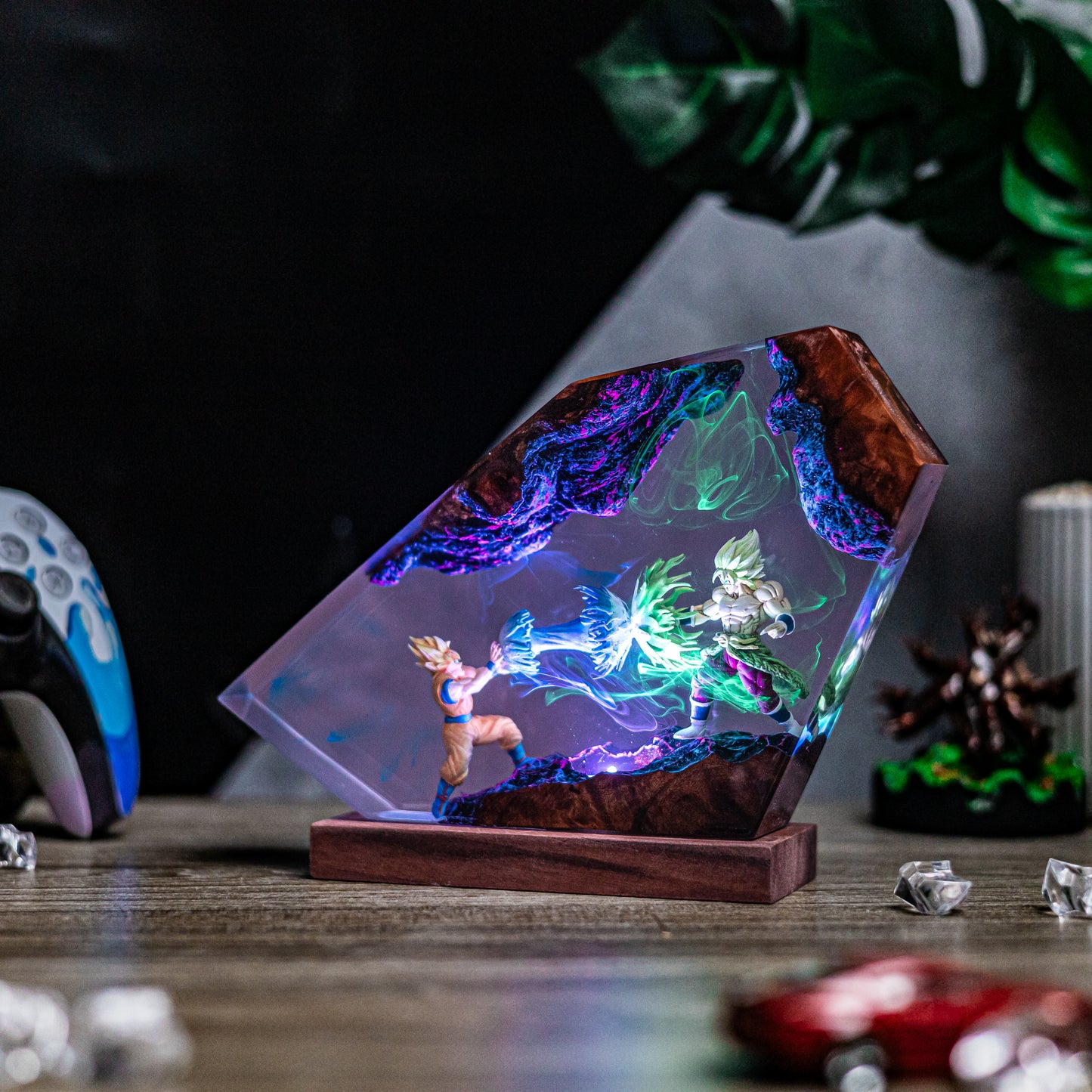 Goku Vs Broly Resin Lamp