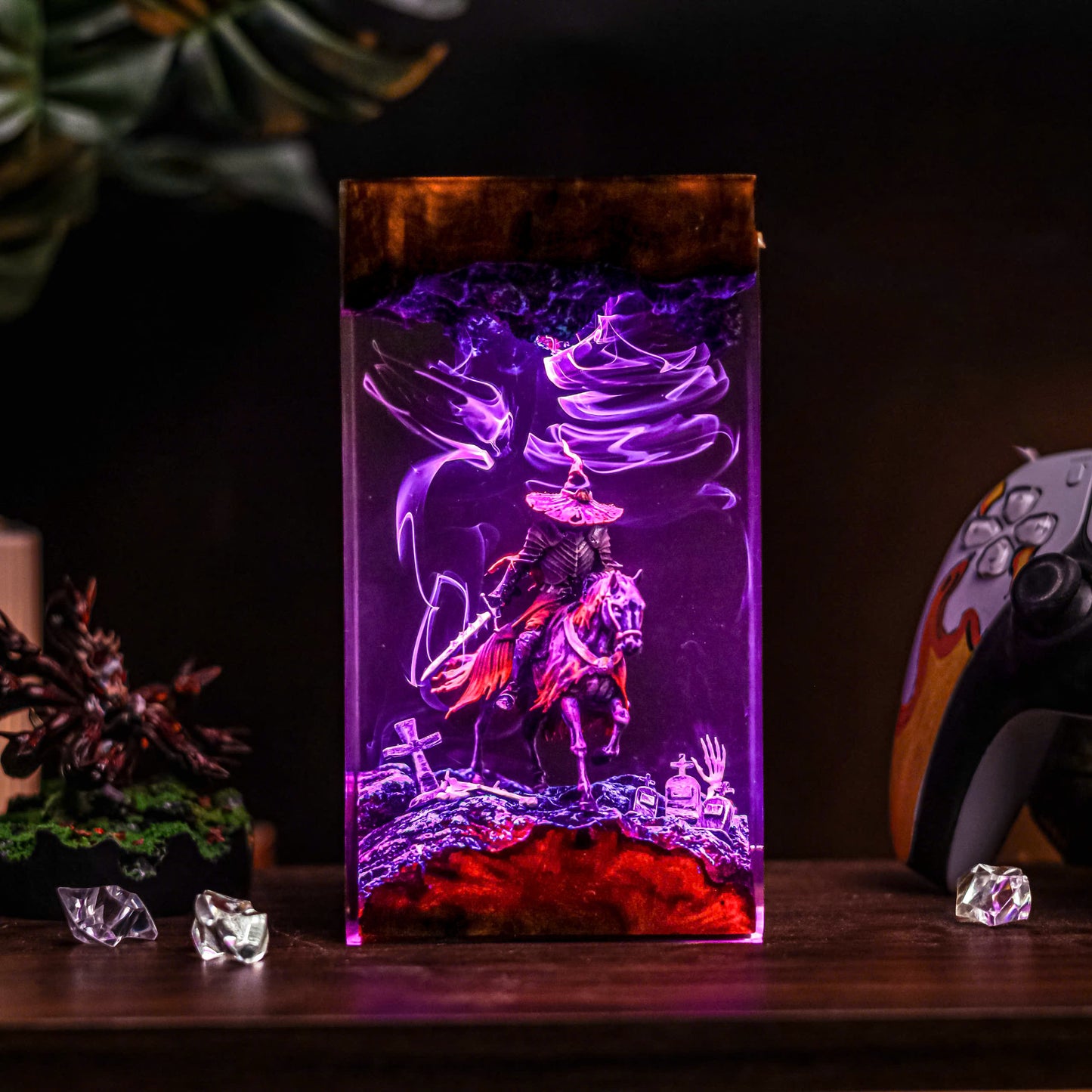 Headless Horseman Resin Lamp - Halloween