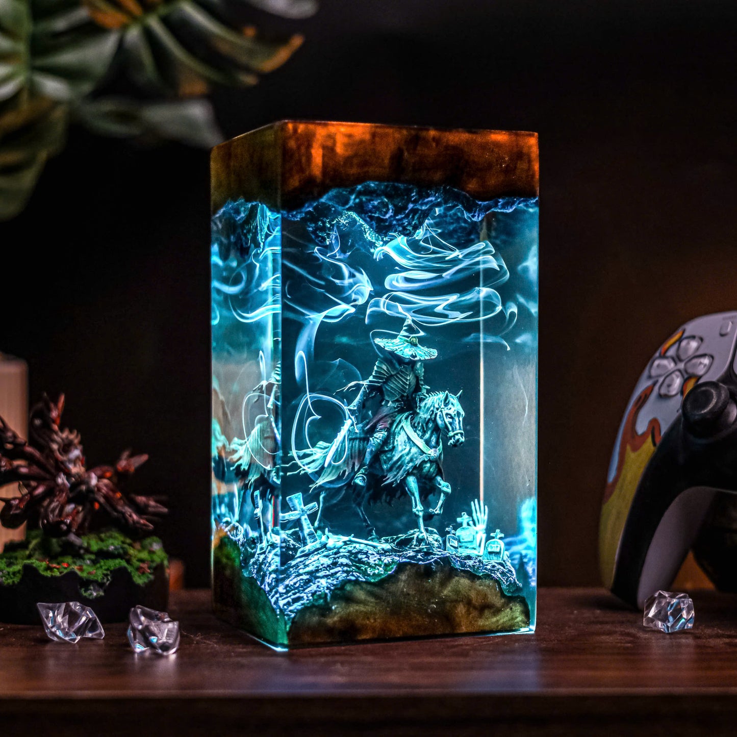 Headless Horseman Resin Lamp - Halloween