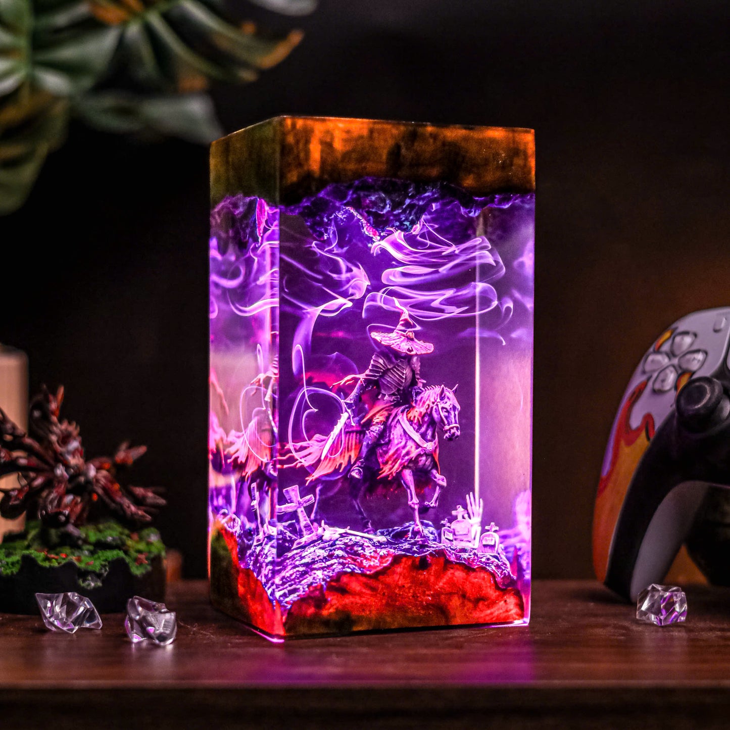 Headless Horseman Resin Lamp - Halloween