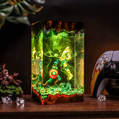 Thor vs Thanos Resin Lamp - Marvel Comics