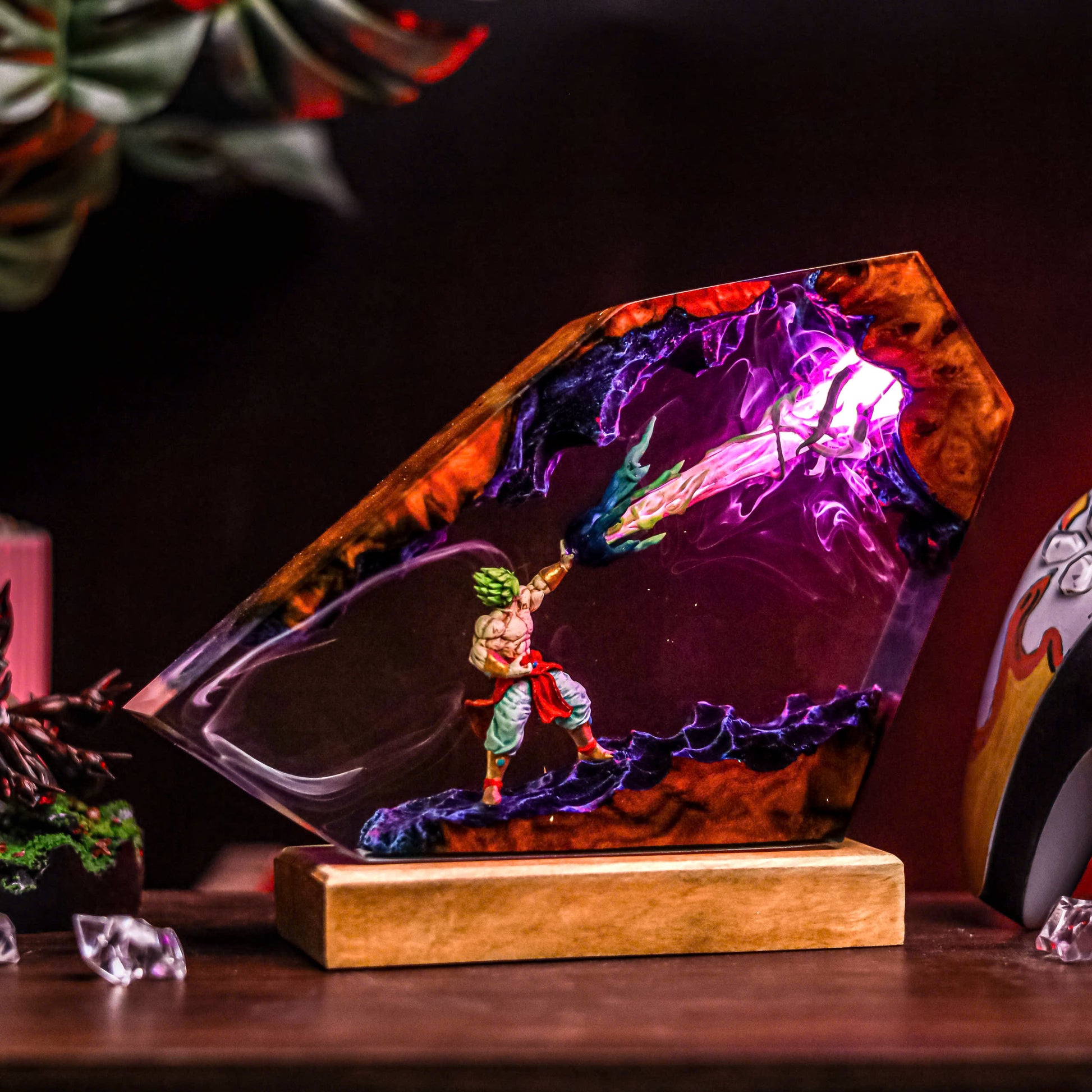 Naruto vs Sasuke Resin Lamp Lumi Verseresin Studio