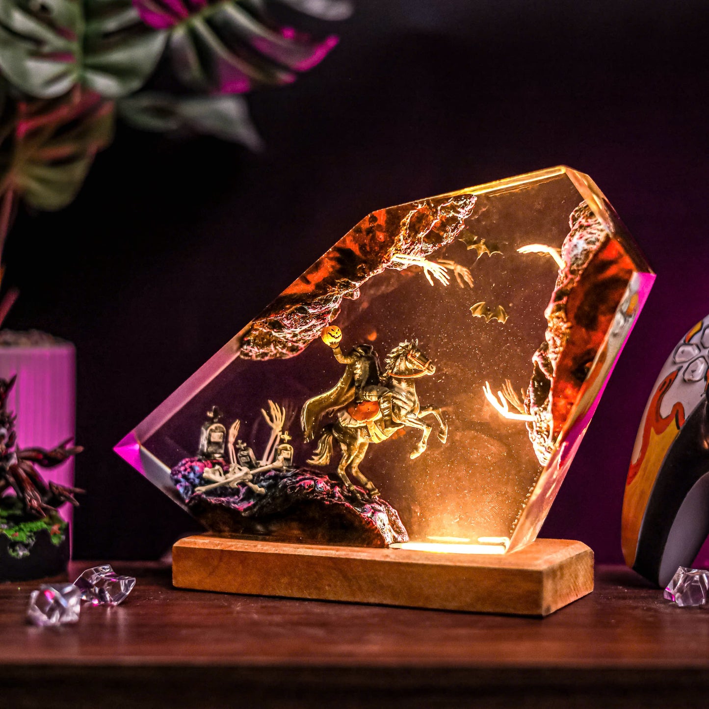 Headless Horseman V3 Resin Lamp - Halloween