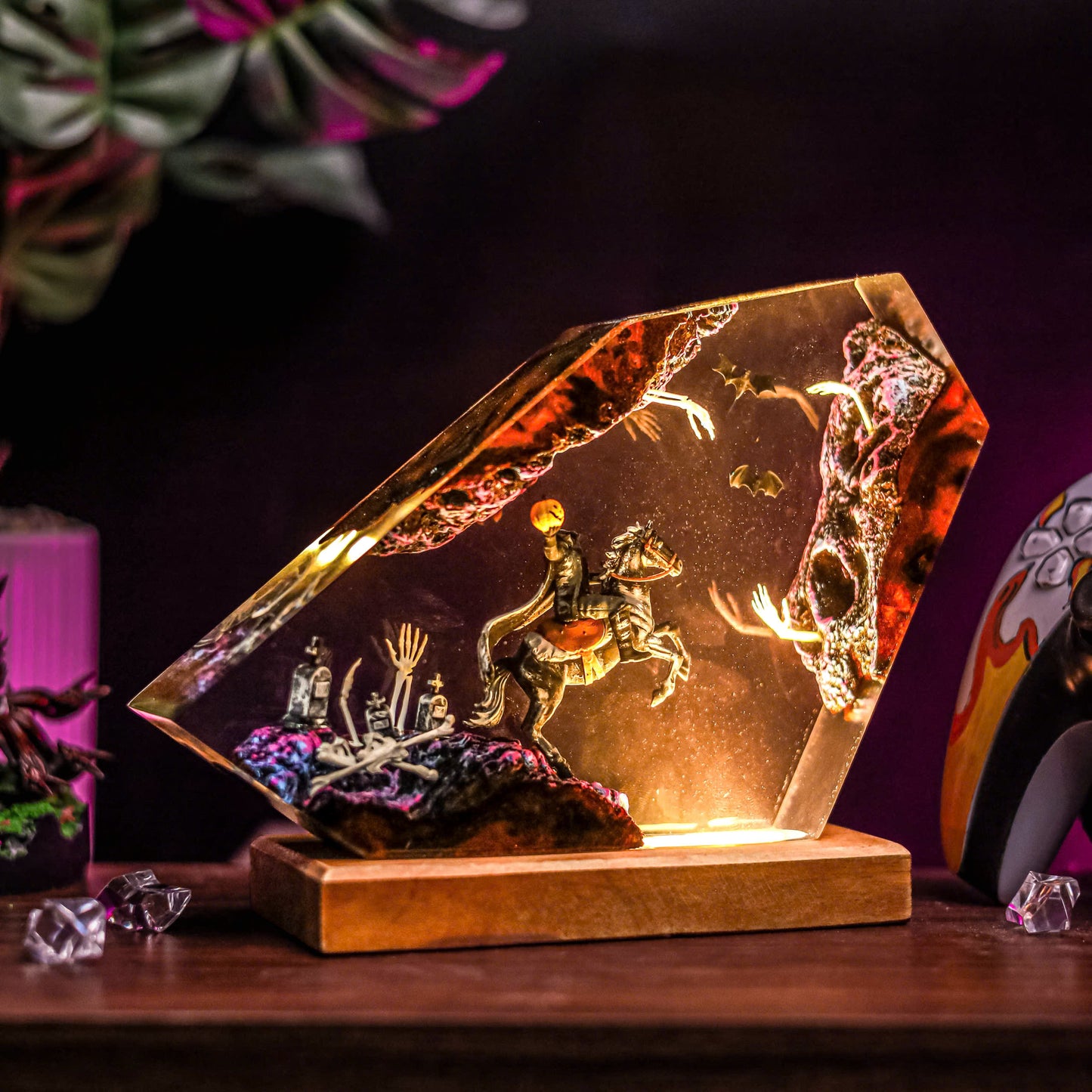 Headless Horseman V3 Resin Lamp - Halloween