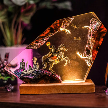Headless Horseman V3 Resin Lamp - Halloween
