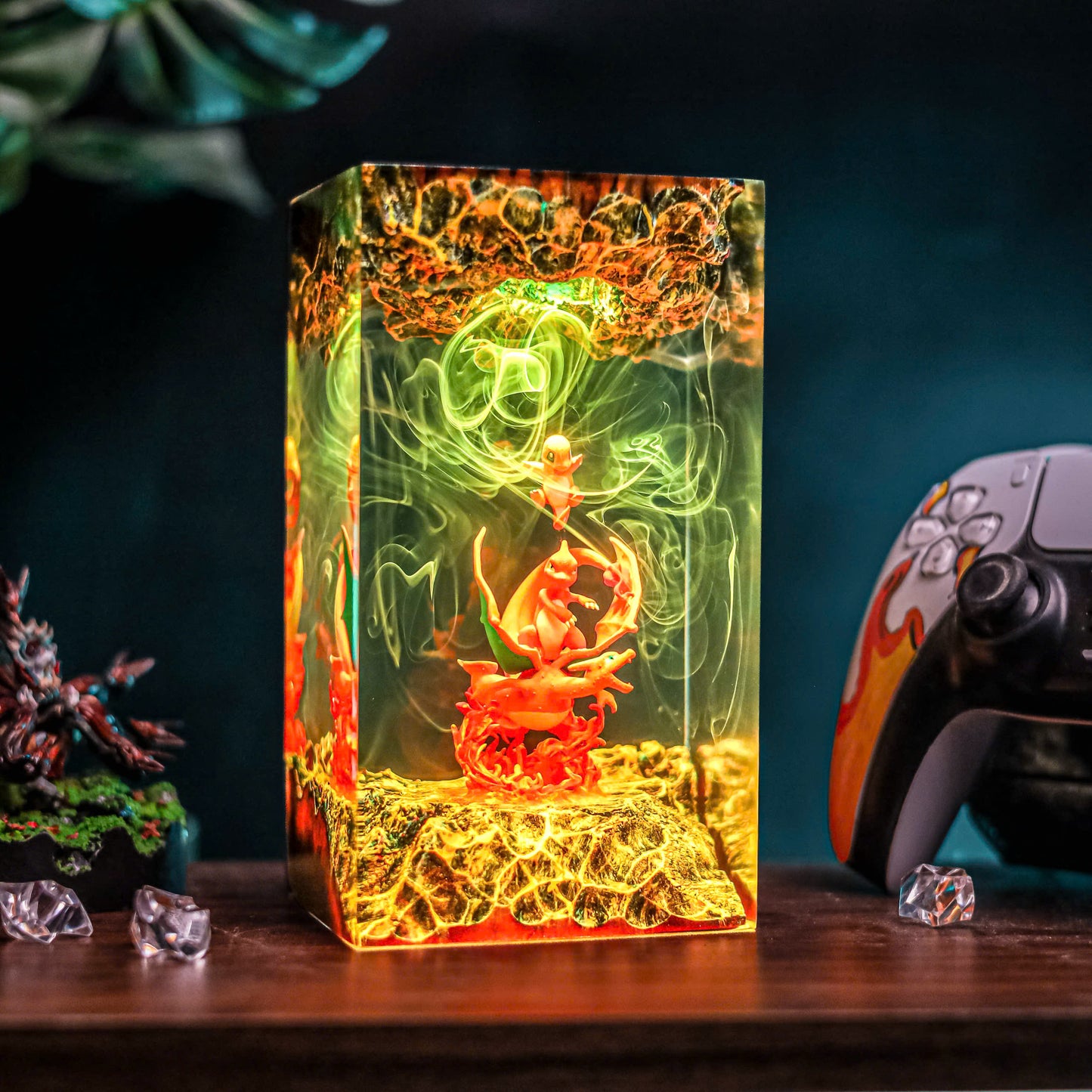 3 Charizard Pokemon Resin Lamp