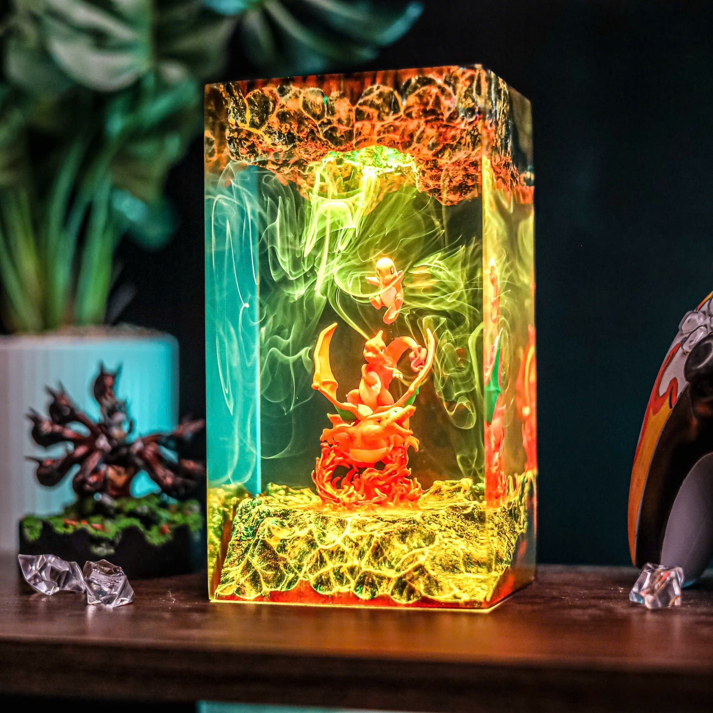 3 Charizard Pokemon Resin Lamp