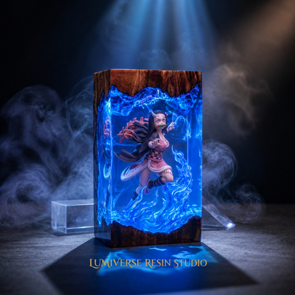 Nezuko Resin Lamp  - Demon Slayer