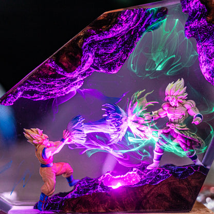 Goku Vs Broly Resin Lamp