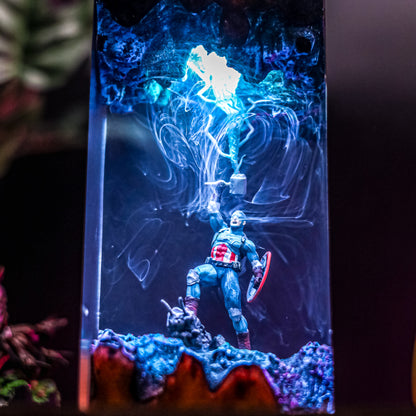 Captain America v1 Resin Lamp - Marvels Comic