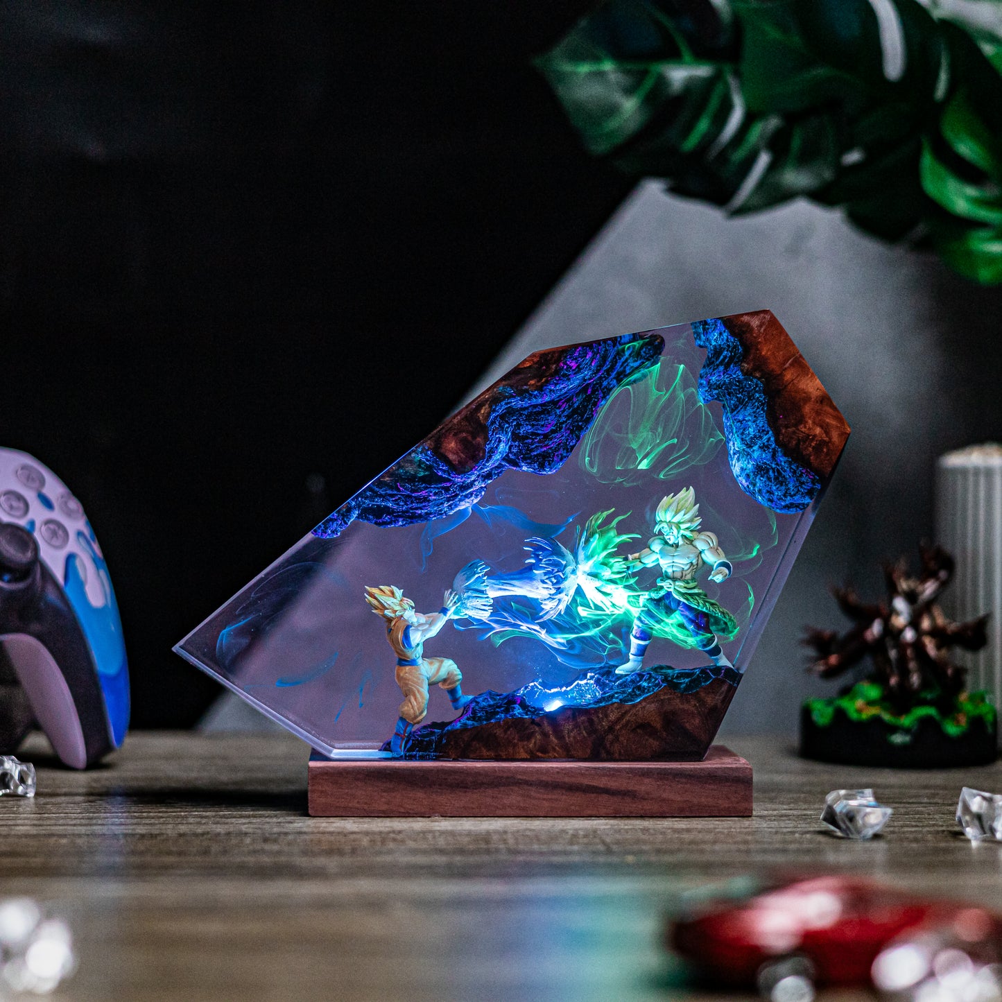 Goku Vs Broly Resin Lamp