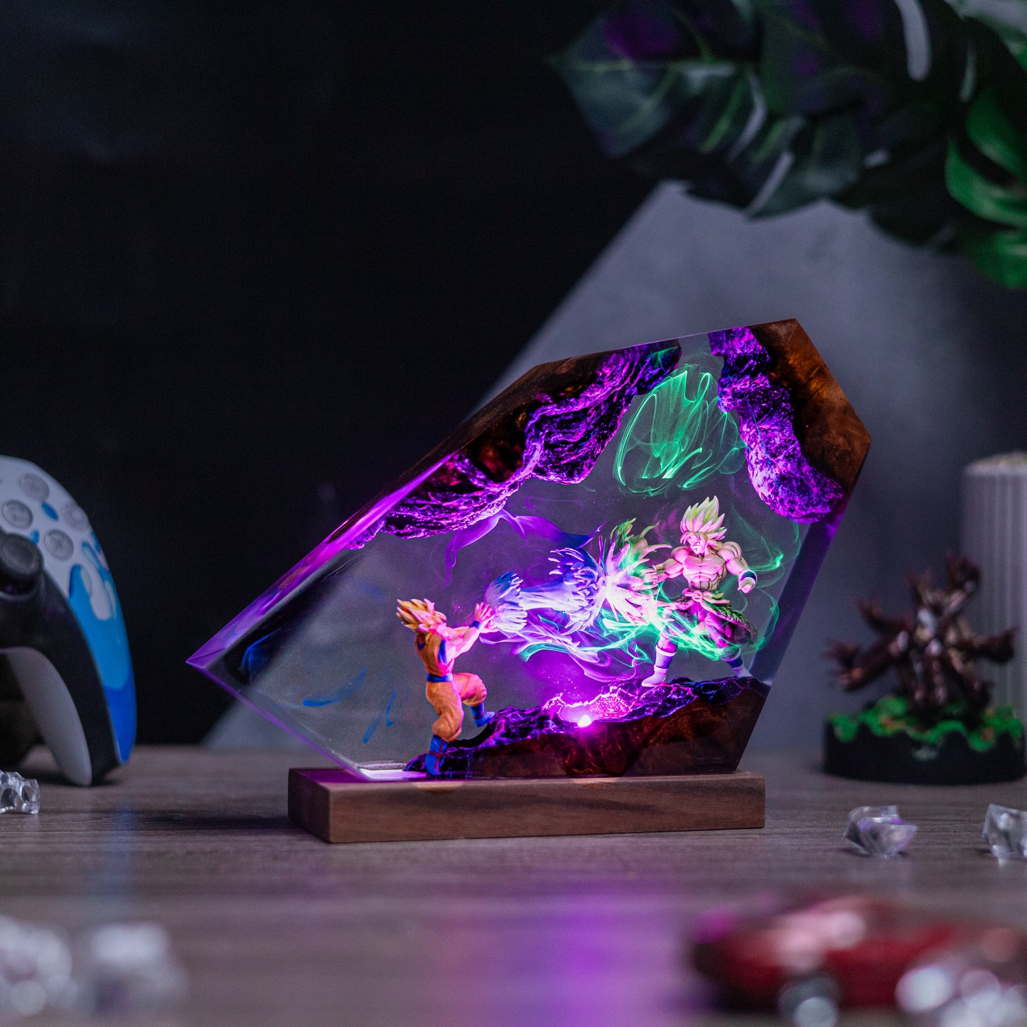 Goku Vs Broly Resin Lamp