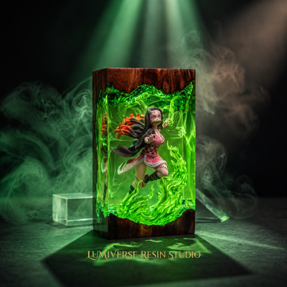 Nezuko Resin Lamp  - Demon Slayer