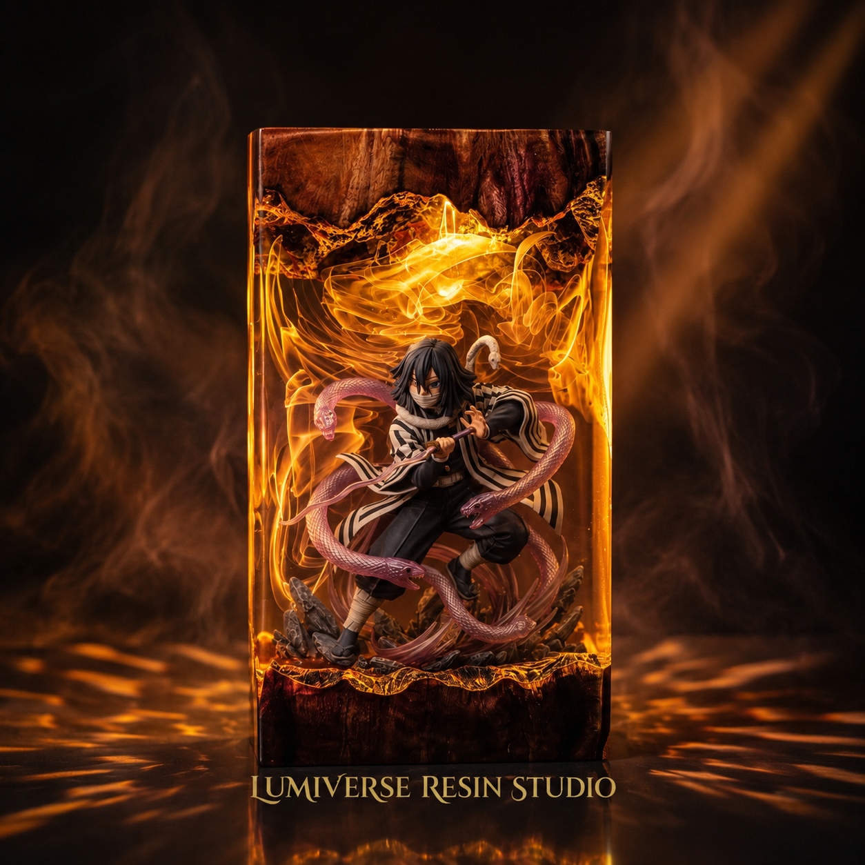 Iguro Obanai Resin Lamp  - Demon Slayer