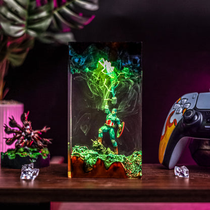 Captain America v1 Resin Lamp - Marvels Comic