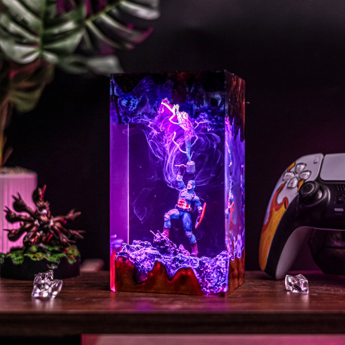 Captain America v1 Resin Lamp - Marvels Comic