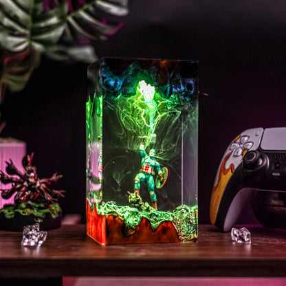 Captain America v1 Resin Lamp - Marvels Comic