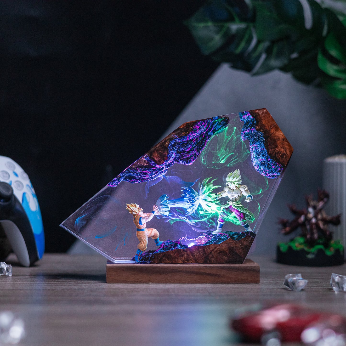 Goku Vs Broly Resin Lamp