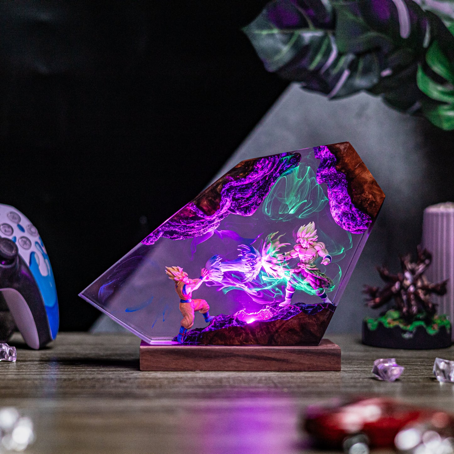 Goku Vs Broly Resin Lamp