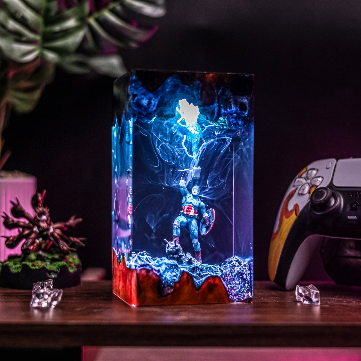 Captain America v1 Resin Lamp - Marvels Comic