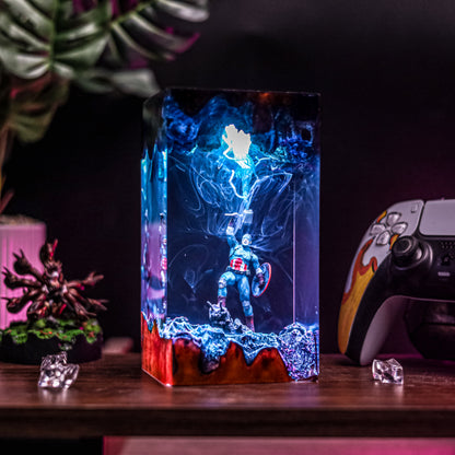 Captain America v1 Resin Lamp - Marvels Comic