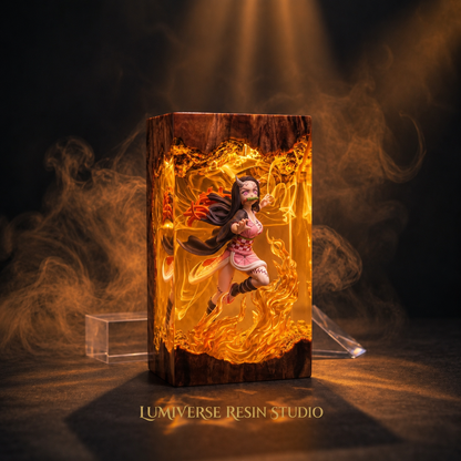 Nezuko Resin Lamp  - Demon Slayer