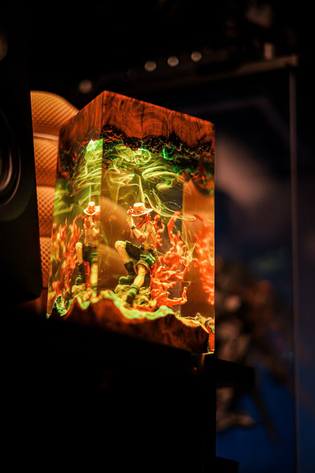 Ace Resin Lamp | Handmade LED OnePiece | Lumiverse Resin