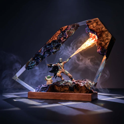 Armored Hunter Resin Lamp