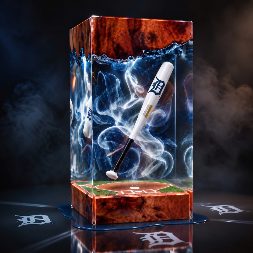 Baseball Bat Resin Lamp | Handmade LED | Lumiverse Resin