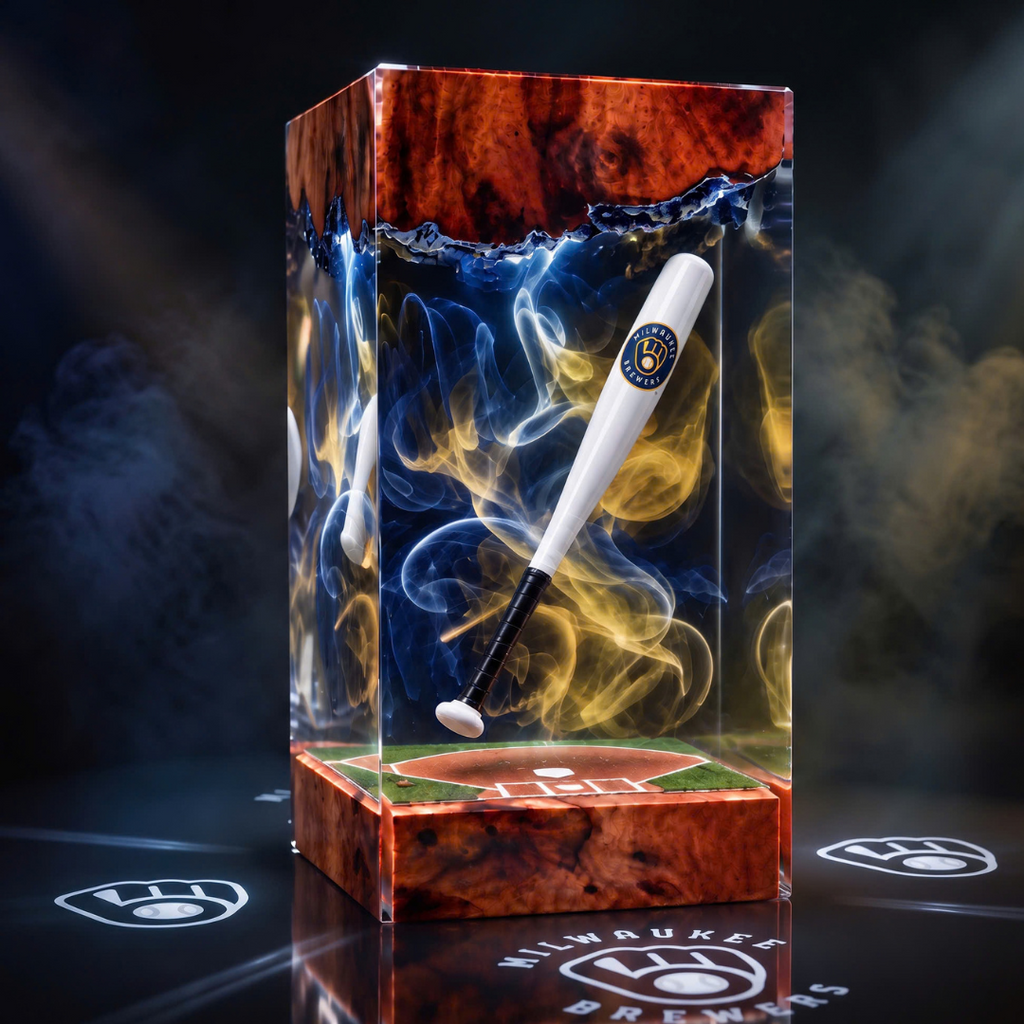 Baseball Bat Resin Lamp | Handmade LED | Lumiverse Resin