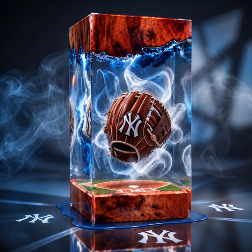 Baseball Glove Resin Lamp | USB-Powered LED | Lumiverse Resin