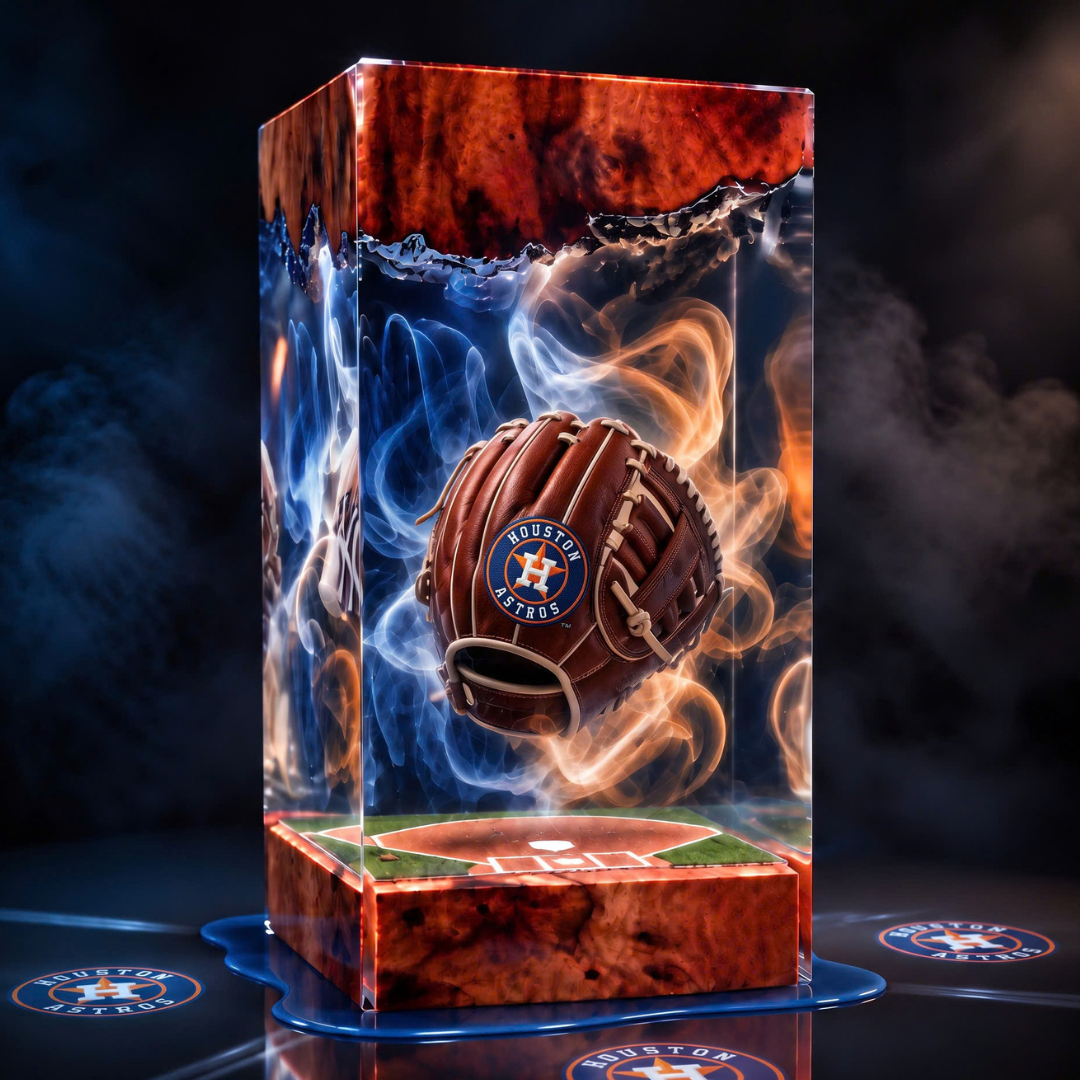 Baseball Glove Resin Lamp | USB-Powered LED | Lumiverse Resin