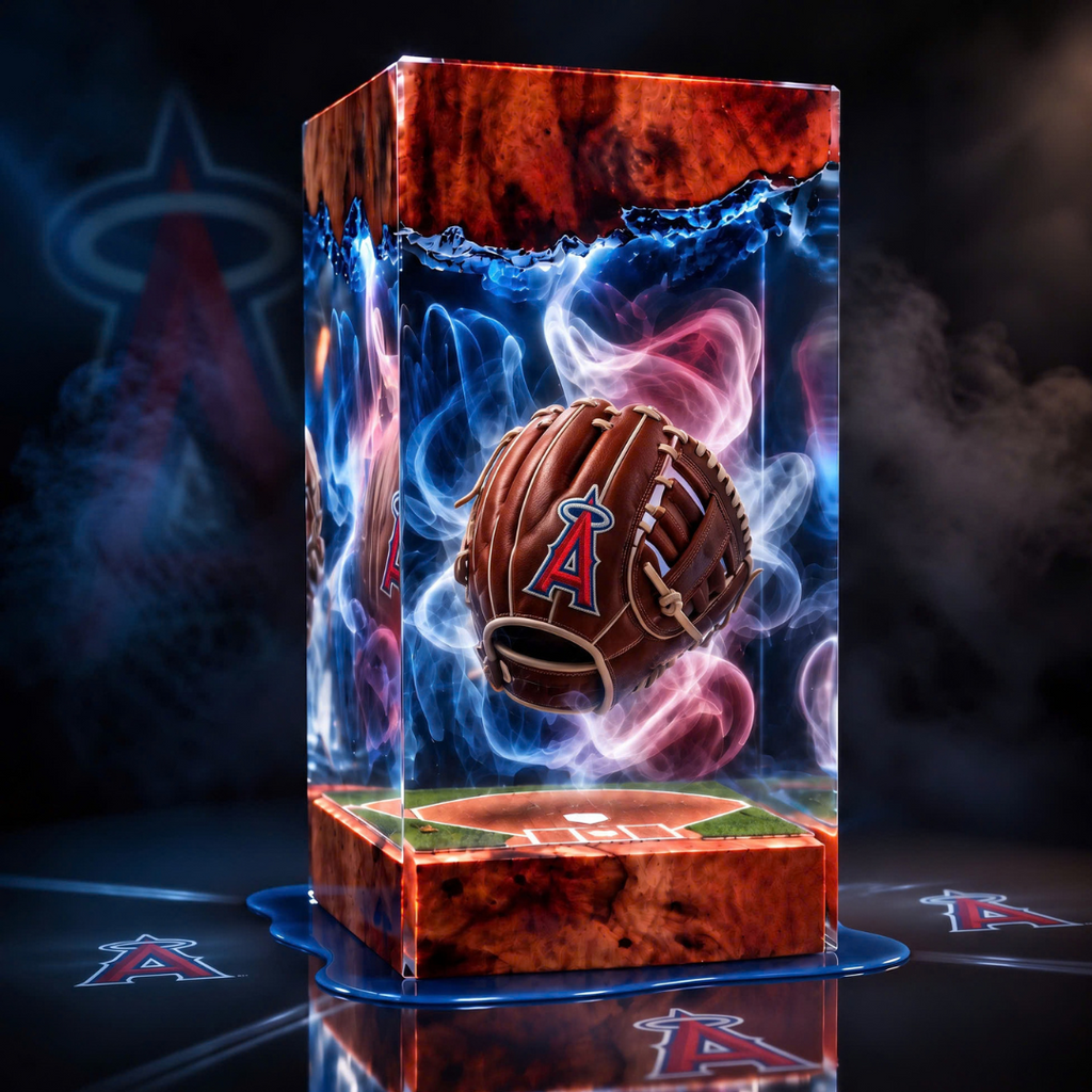 Baseball Glove Resin Lamp | USB-Powered LED | Lumiverse Resin