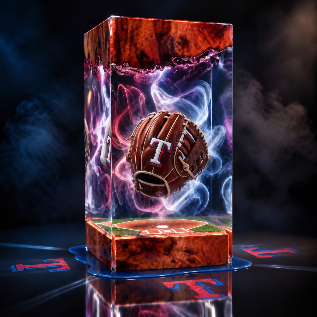 Baseball Glove Resin Lamp | USB-Powered LED | Lumiverse Resin