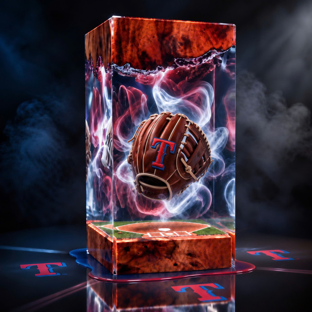 Baseball Glove Resin Lamp | USB-Powered LED | Lumiverse Resin