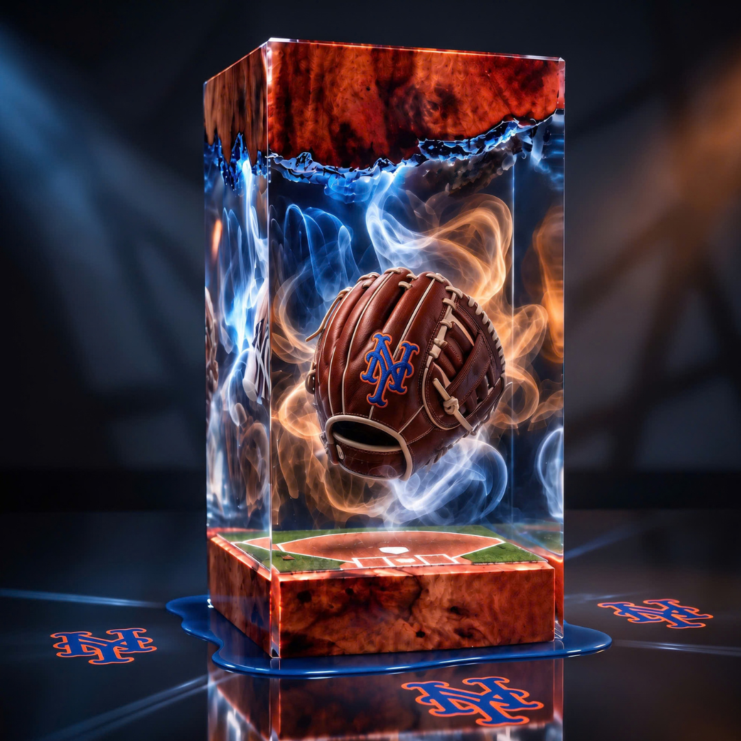 Baseball Glove Resin Lamp | USB-Powered LED | Lumiverse Resin