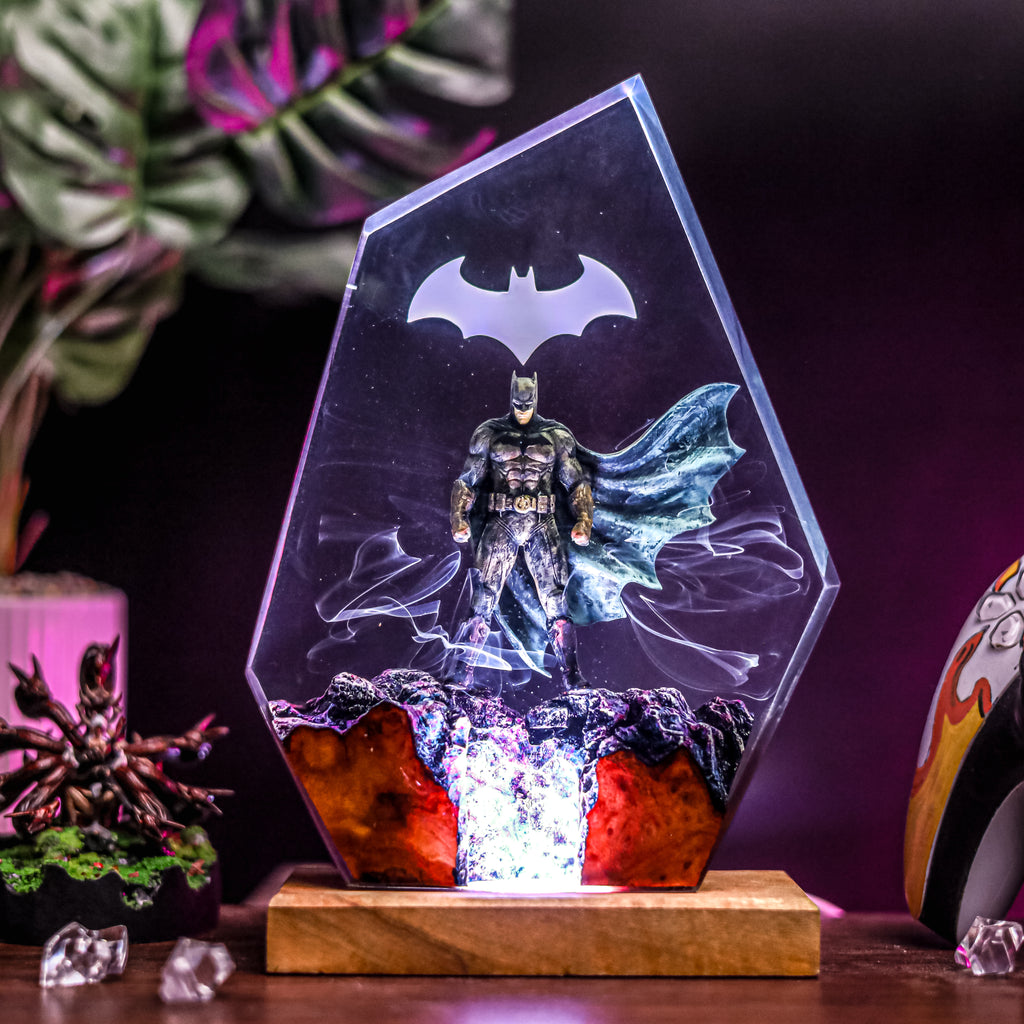 Batman Resin Lamp | Handmade DCComics LED | Lumiverse Resin