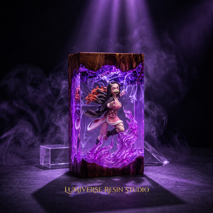 Nezuko Resin Lamp  - Demon Slayer