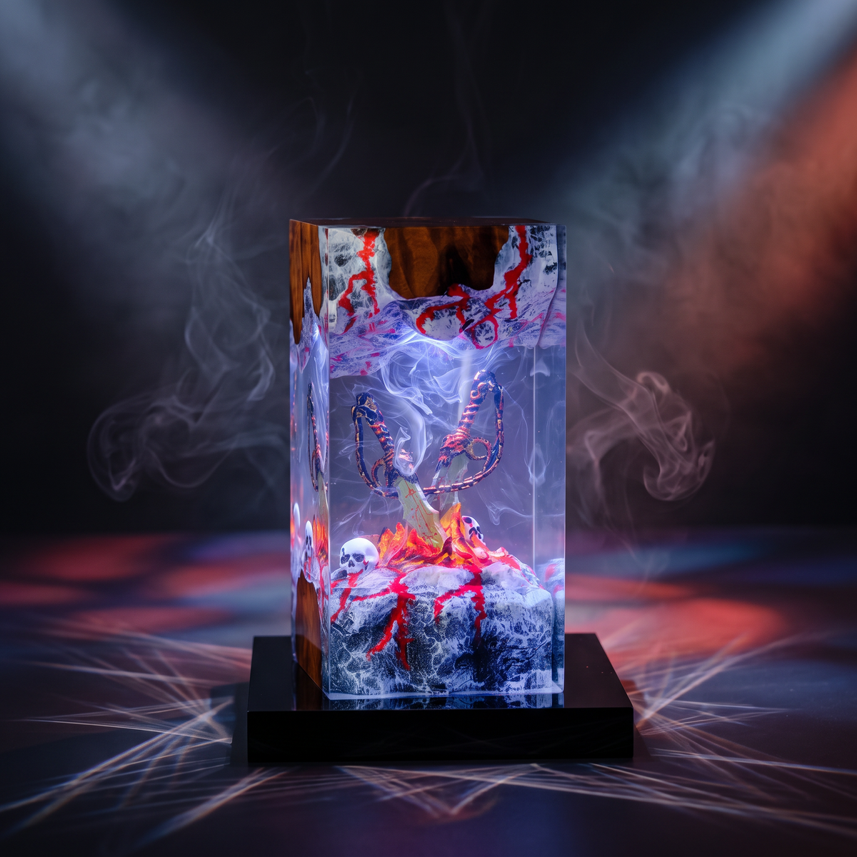 Blades Of Chaos Resin Lamp | LED RGB GodOfWar | Lumiverse Resin
