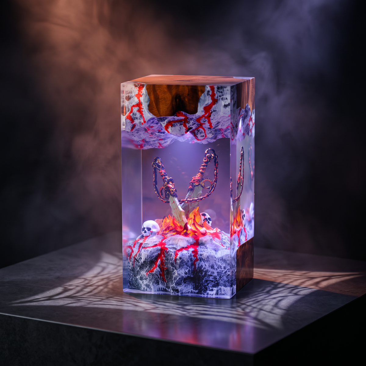 Blades Of Chaos Resin Lamp | LED RGB GodOfWar | Lumiverse Resin