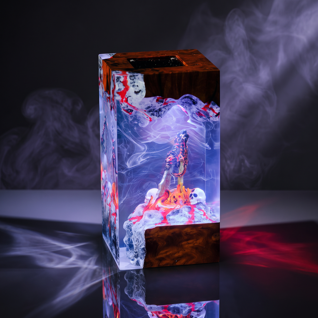 Blades Of Chaos Resin Lamp | LED RGB GodOfWar | Lumiverse Resin
