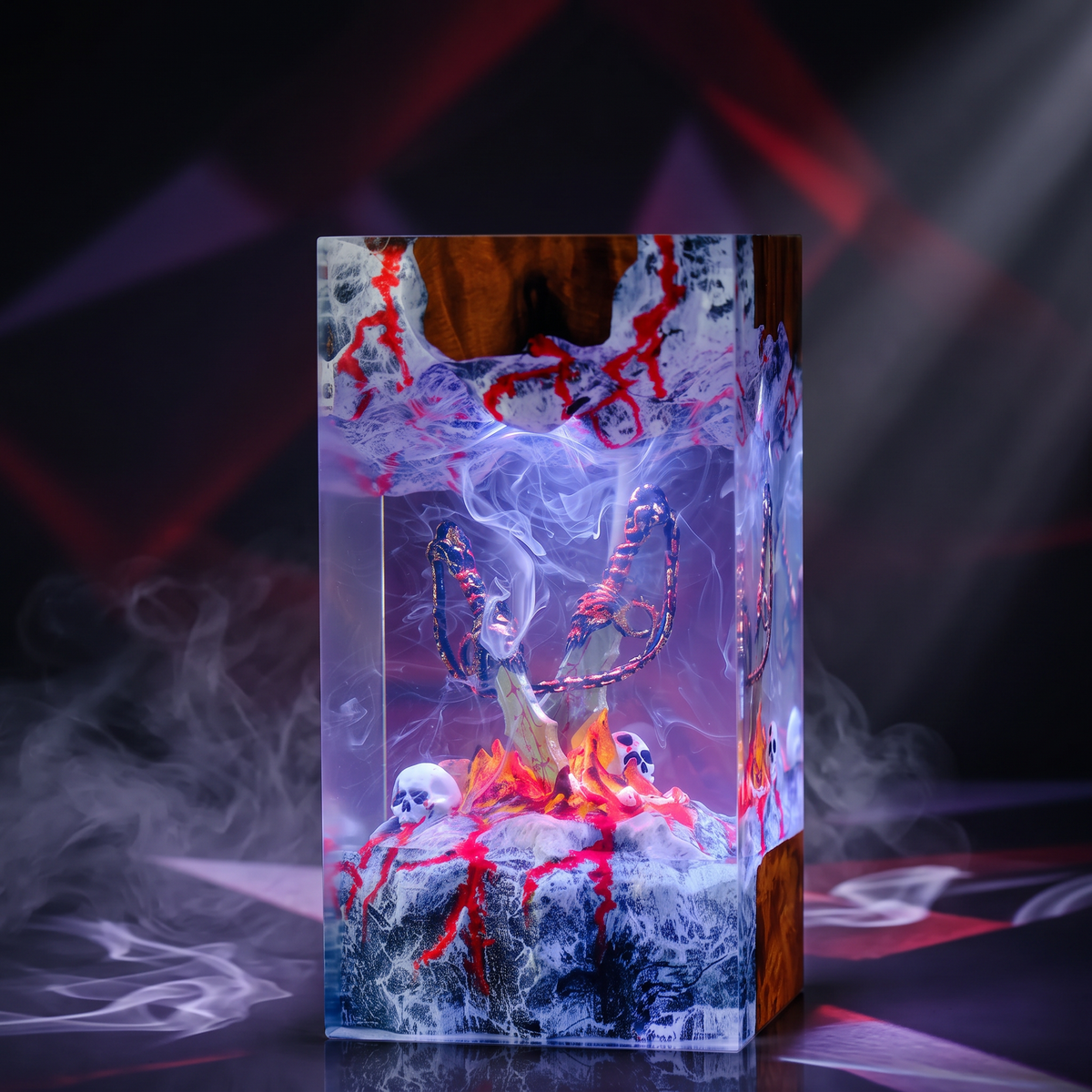 Blades Of Chaos Resin Lamp | LED RGB GodOfWar | Lumiverse Resin
